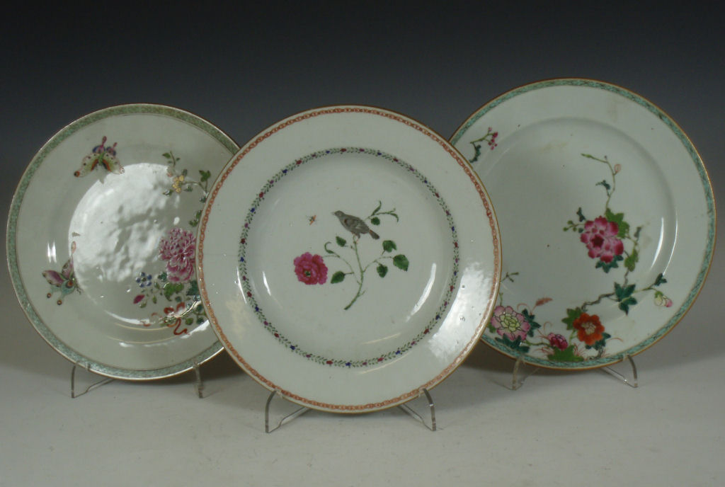 A group of 18th century Chinese famille rose plates