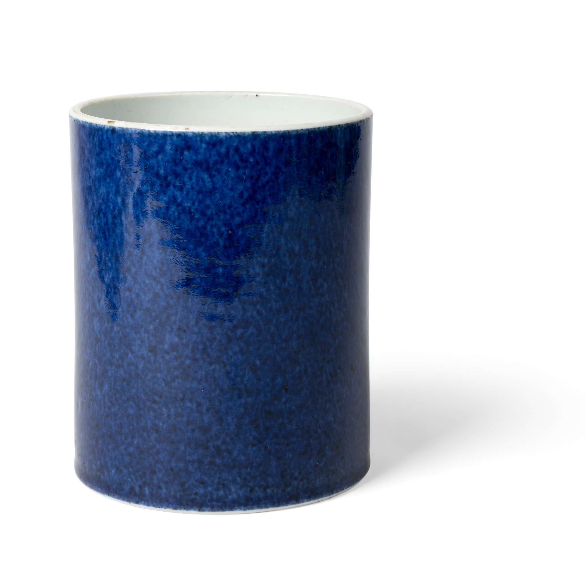 CHINESE POWDER-BLUE-GLAZED BRUSH POT