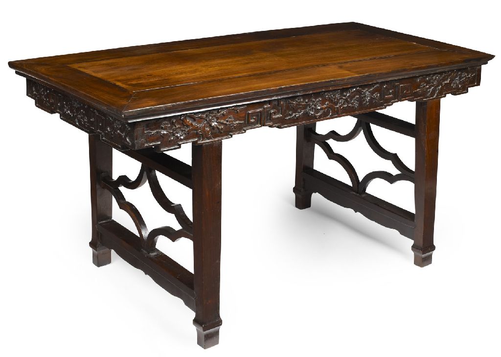 CHINESE HARDWOOD SIDE TABLE