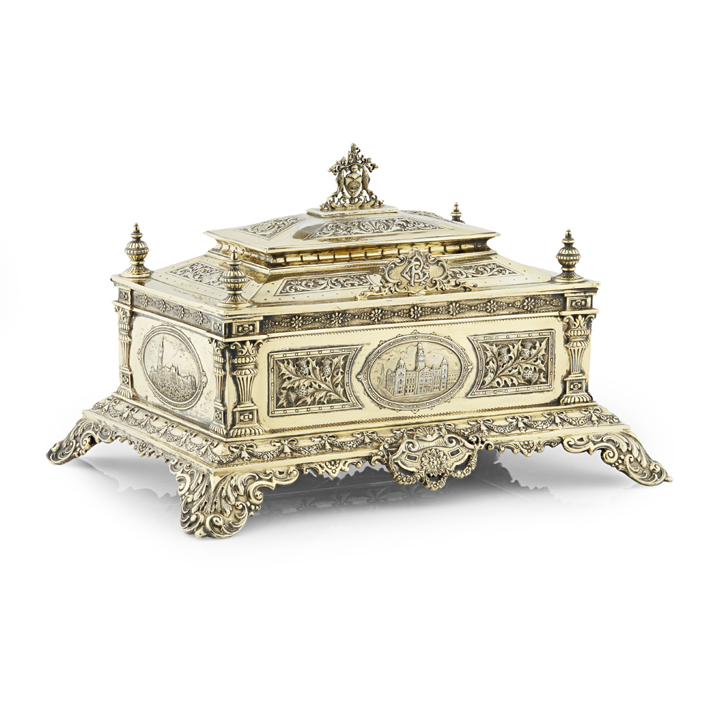 GLASGOW - A SILVER GILT FREEDOM PRESENTATION CASKET
