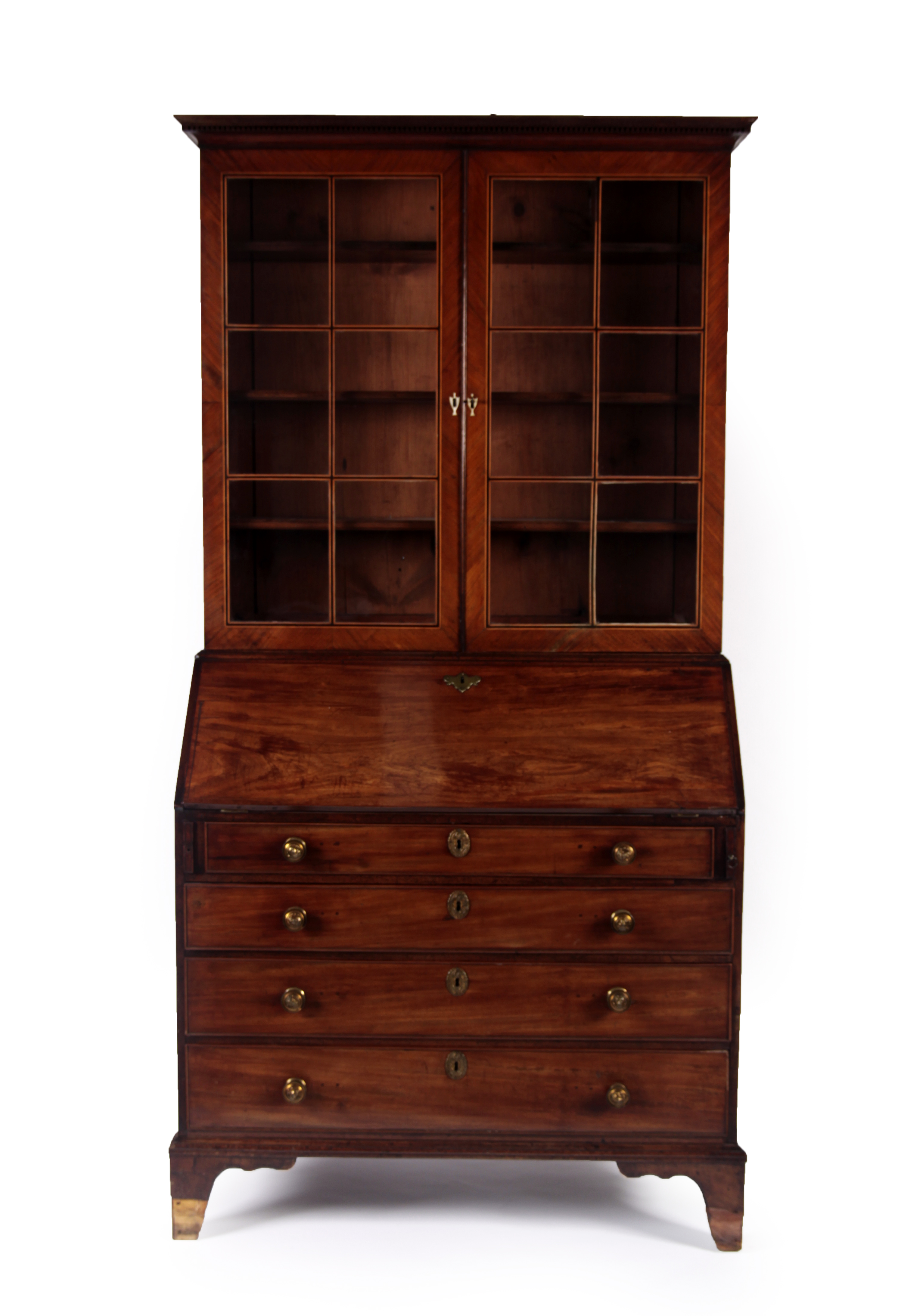 MAHOGANY BUREAU BOOKCASE