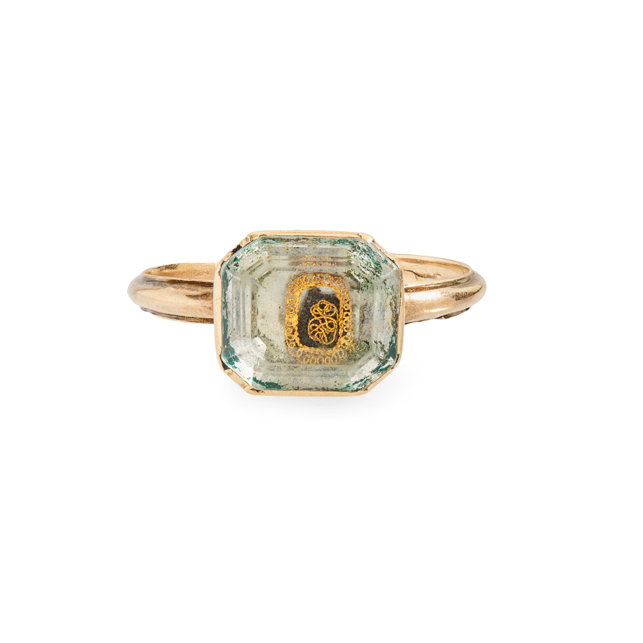 An 18th century Stuart crystal mourning ring