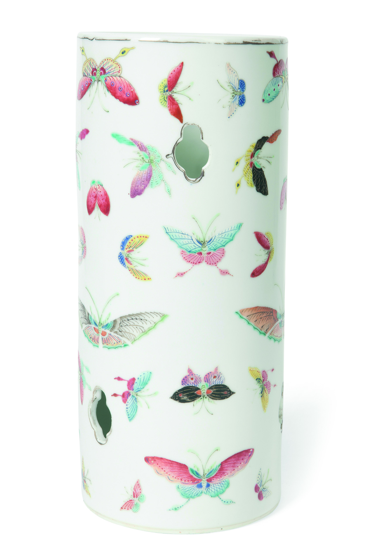 CHINESE FAMILLE ROSE HAT STAND