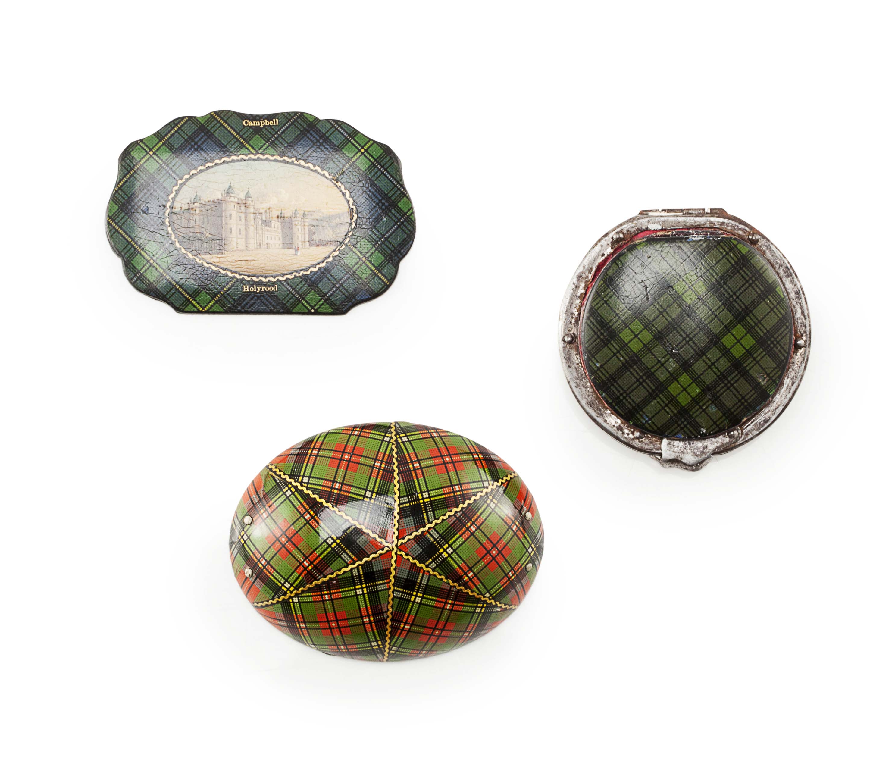 THREE SMALL TARTANWARE ITEMS