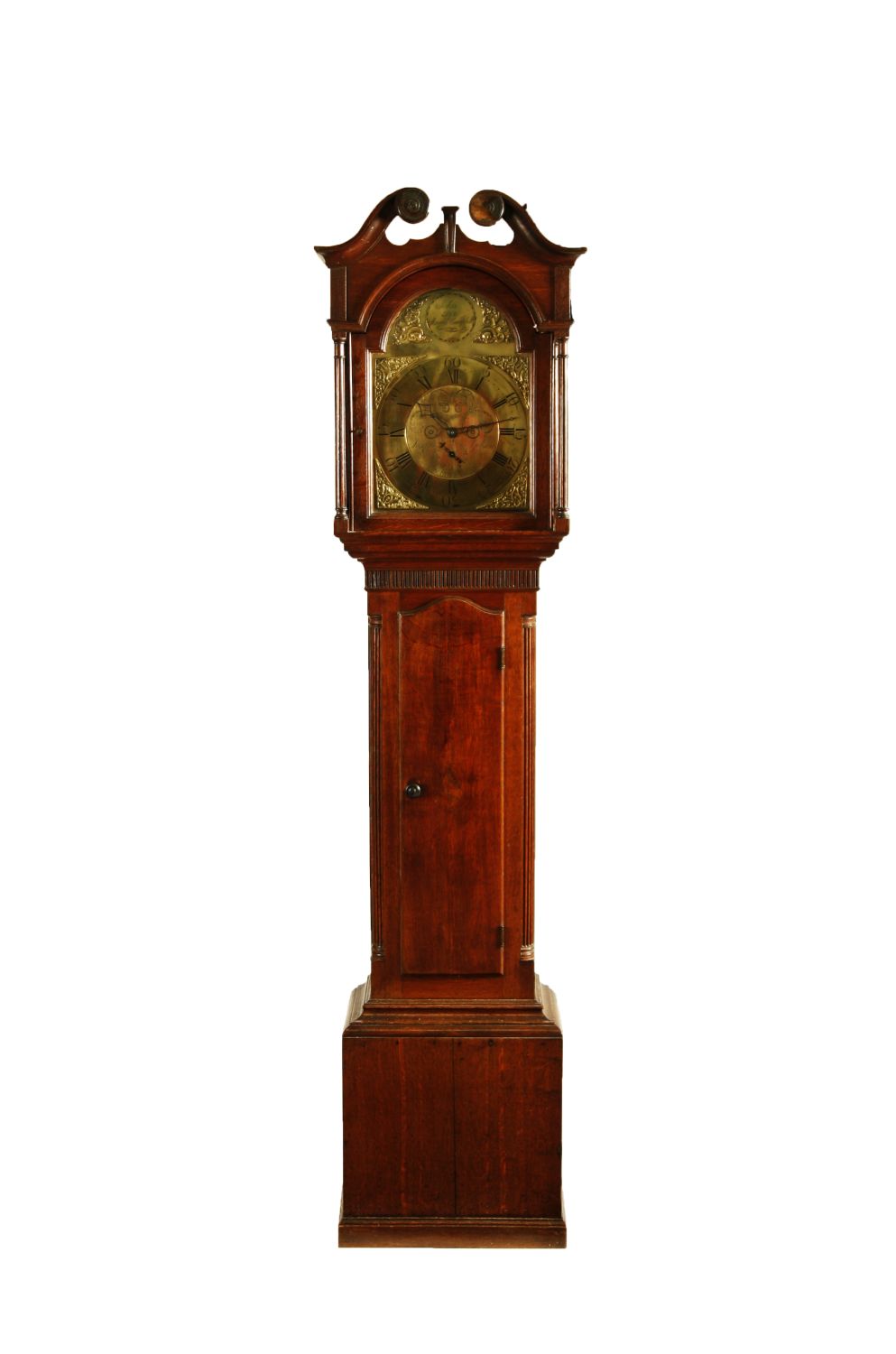 GEORGE III OAK THIRTY HOUR LONGCASE CLOCK BY JOSEPH GIBSON ECCLEFECHAN