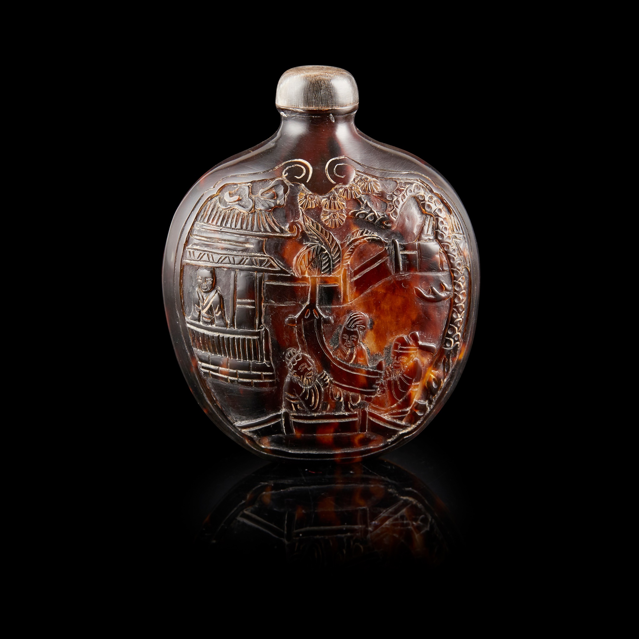 TORTOISESHELL SNUFF BOTTLE
