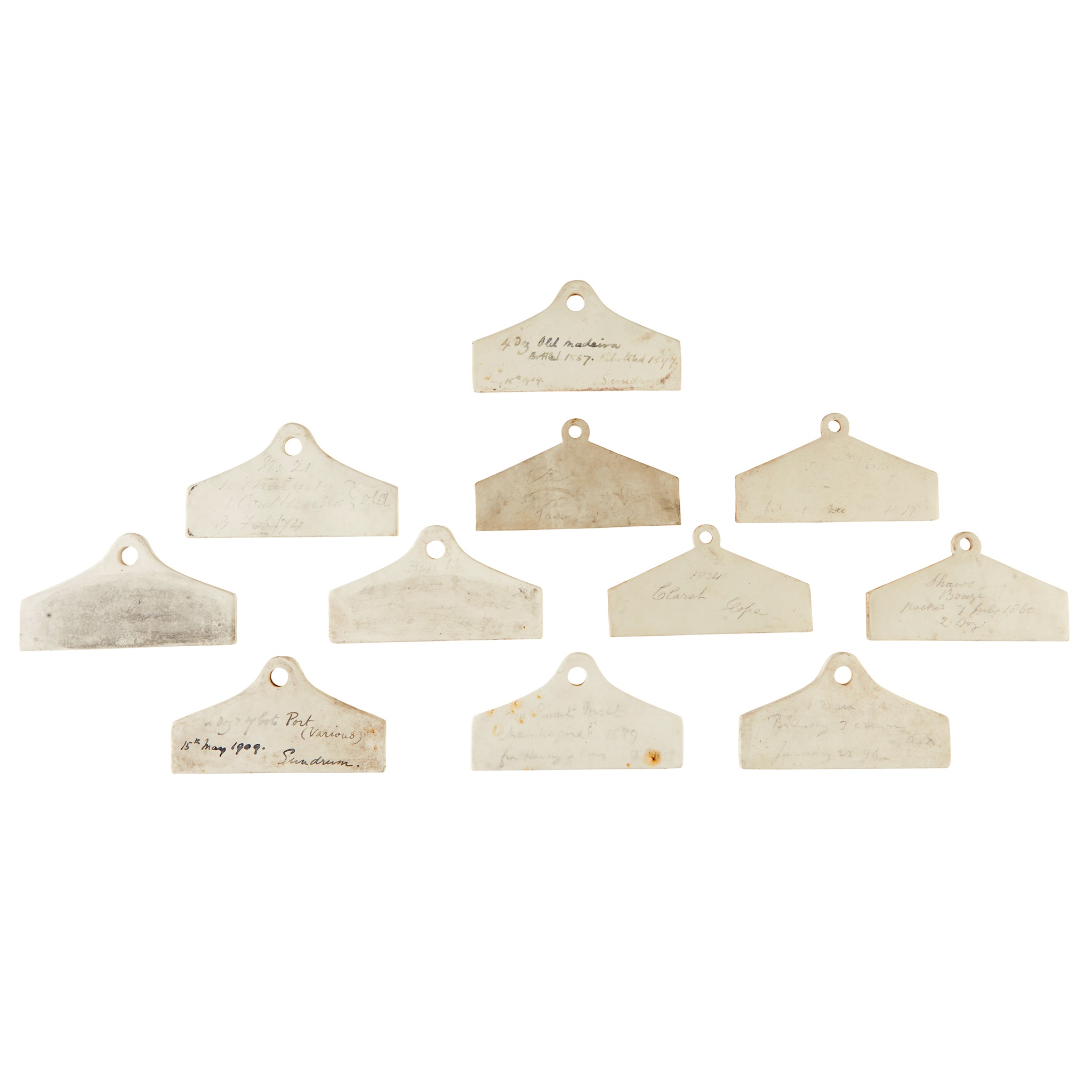 GROUP OF WEDGWOOD BIN LABELS