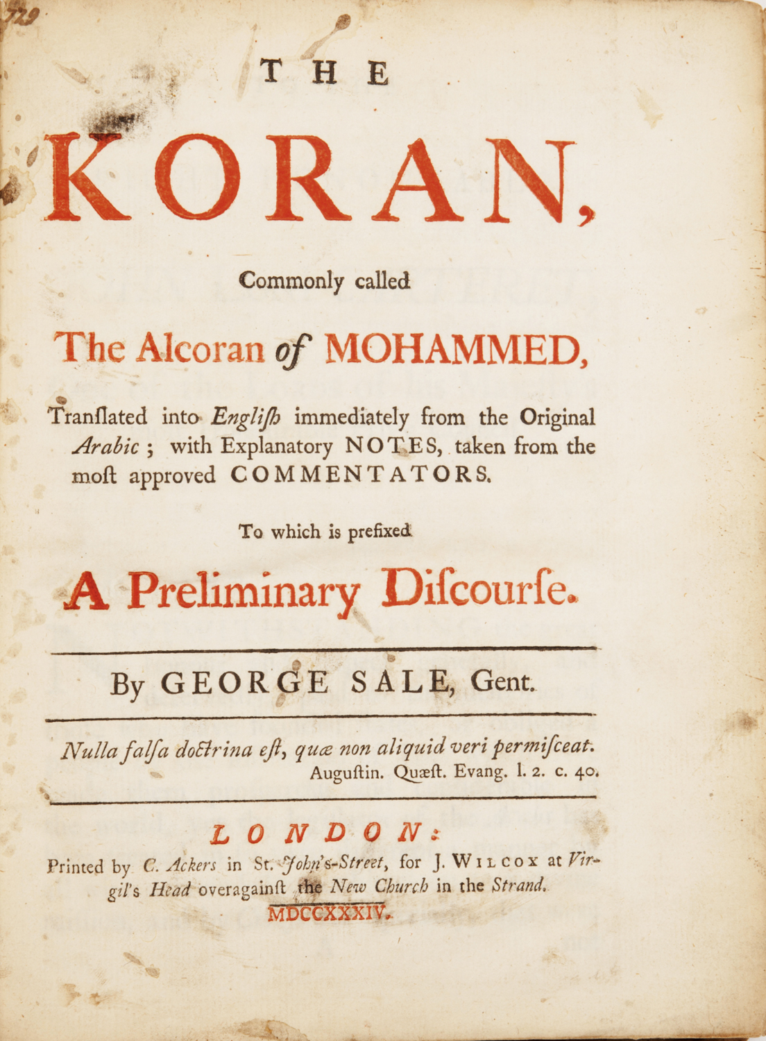 Qur'an in English - George Sale, translator