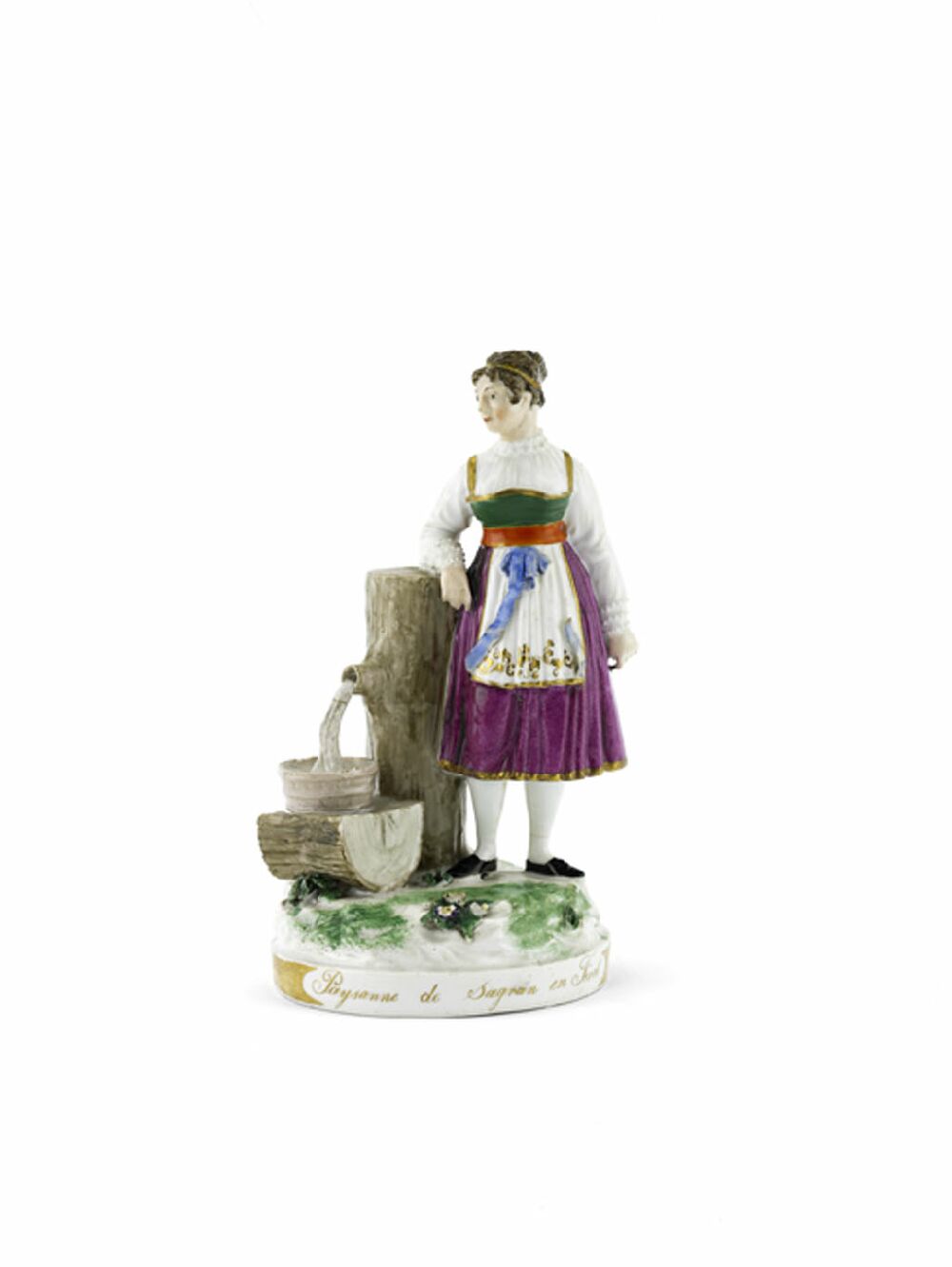 A 19th century Rockingham porcelain Continental Peasant figure, 1826-42