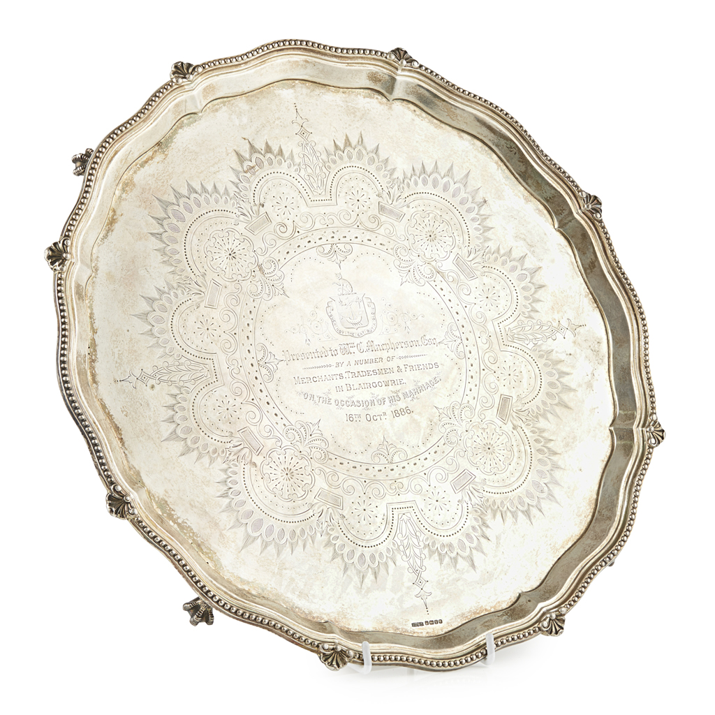 A large Victorian salver