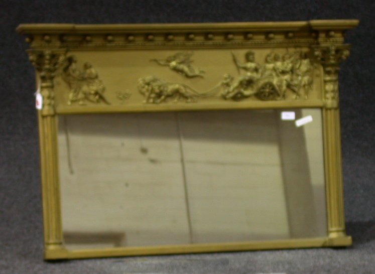 A Regency style overmantle mirror,
