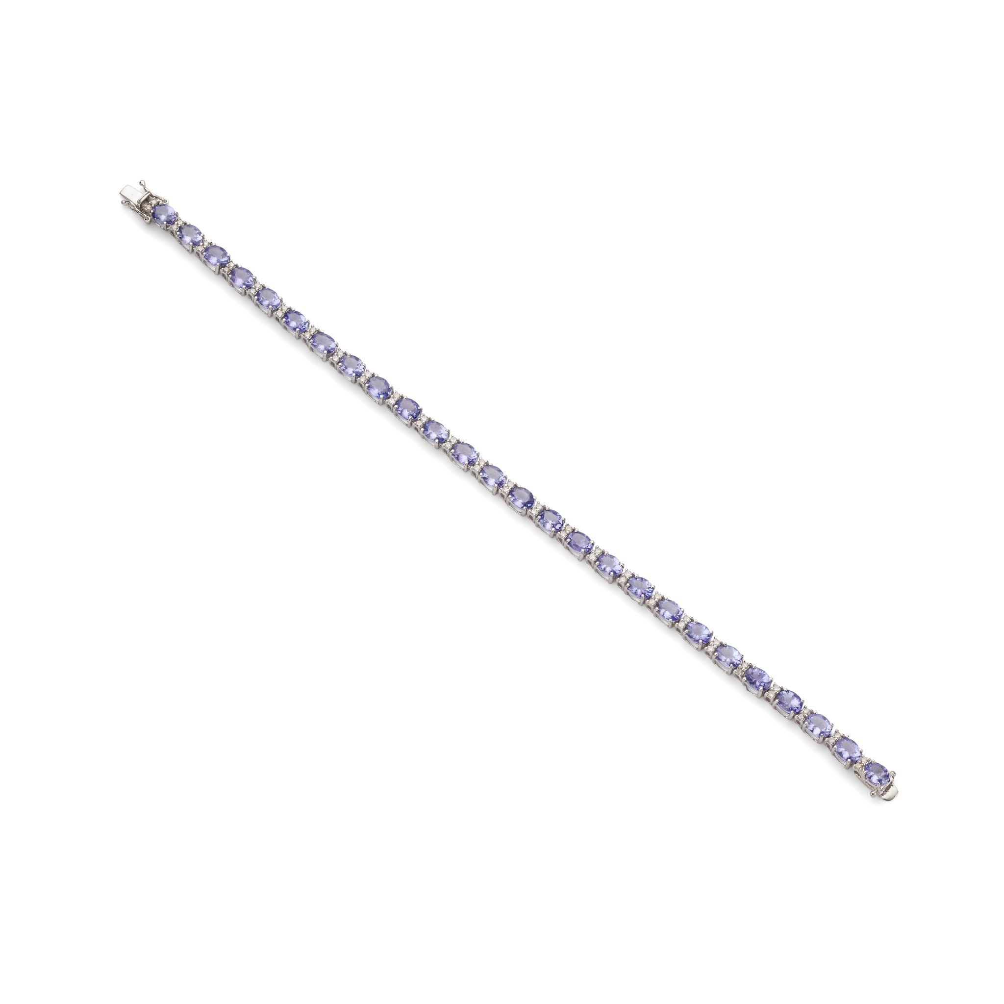 A Tanzanite and diamond bracelet