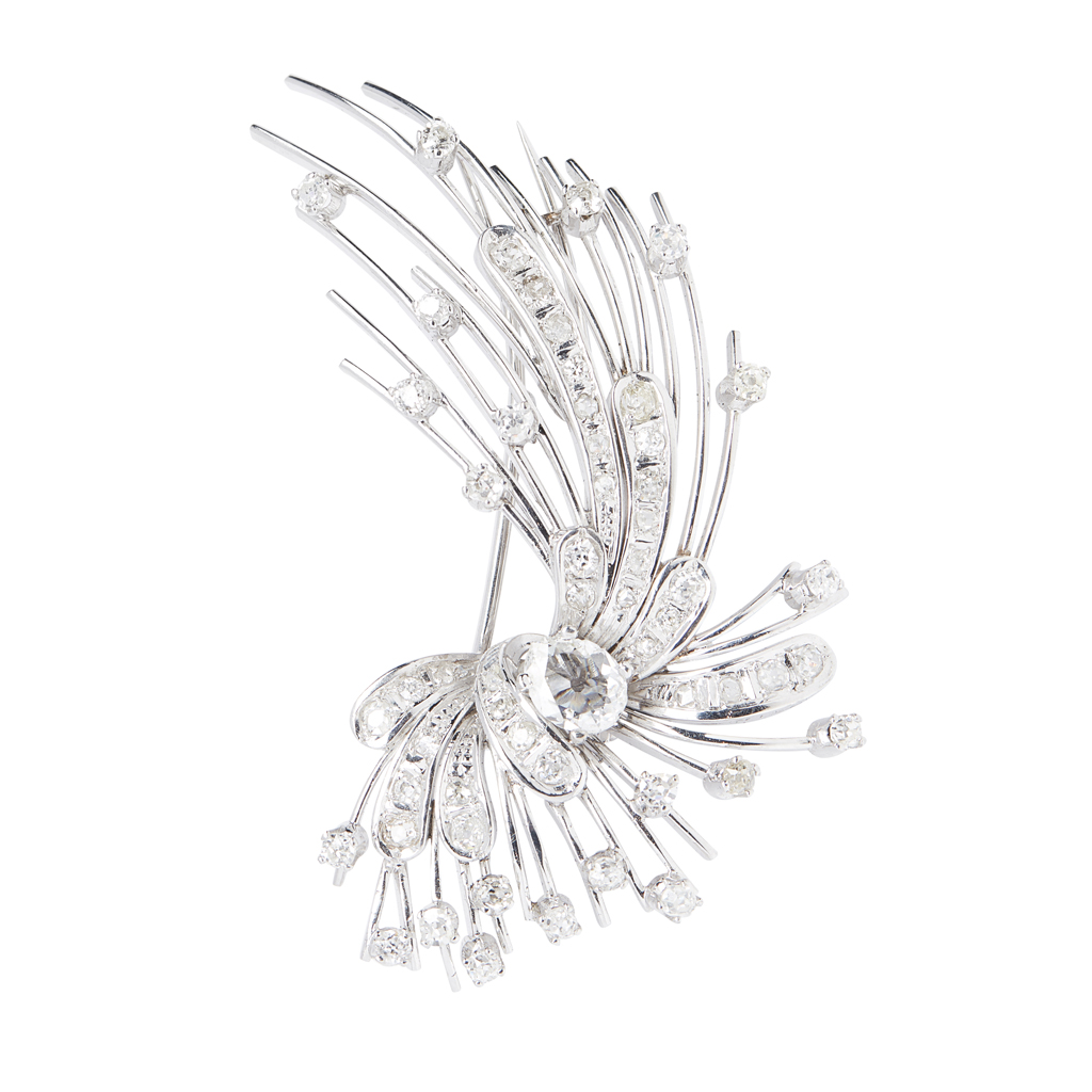 A diamond set brooch