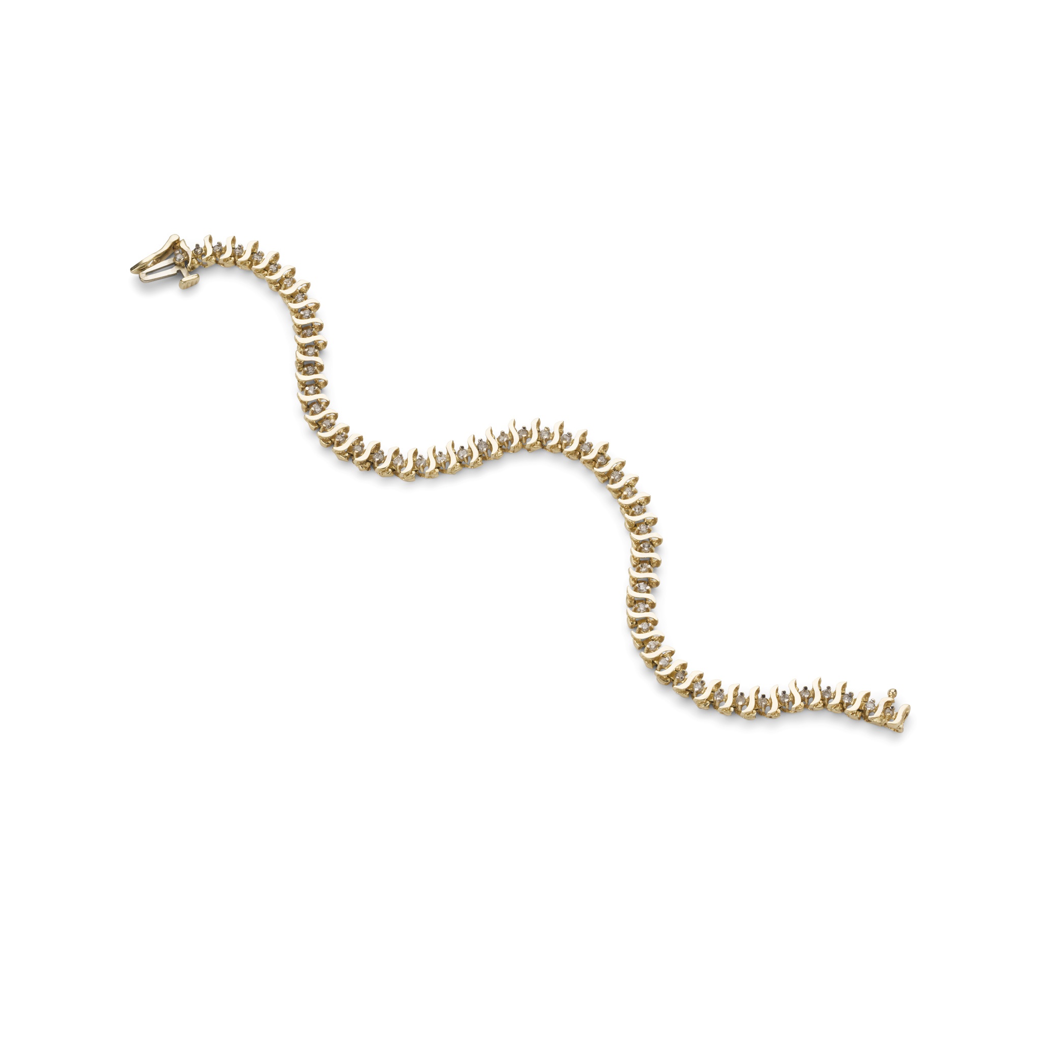 A 14ct diamond bracelet