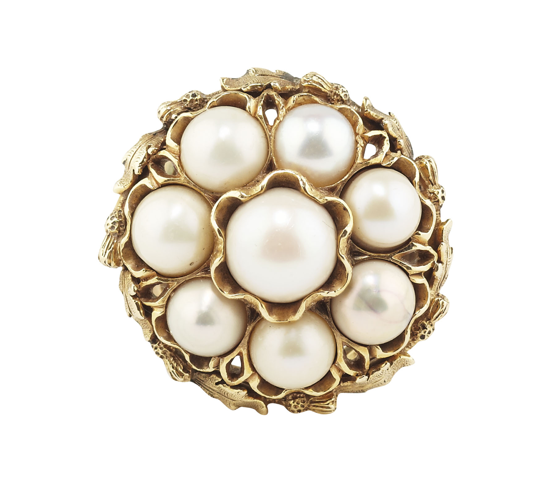 An early 20th century Scottish pearl cluster ring