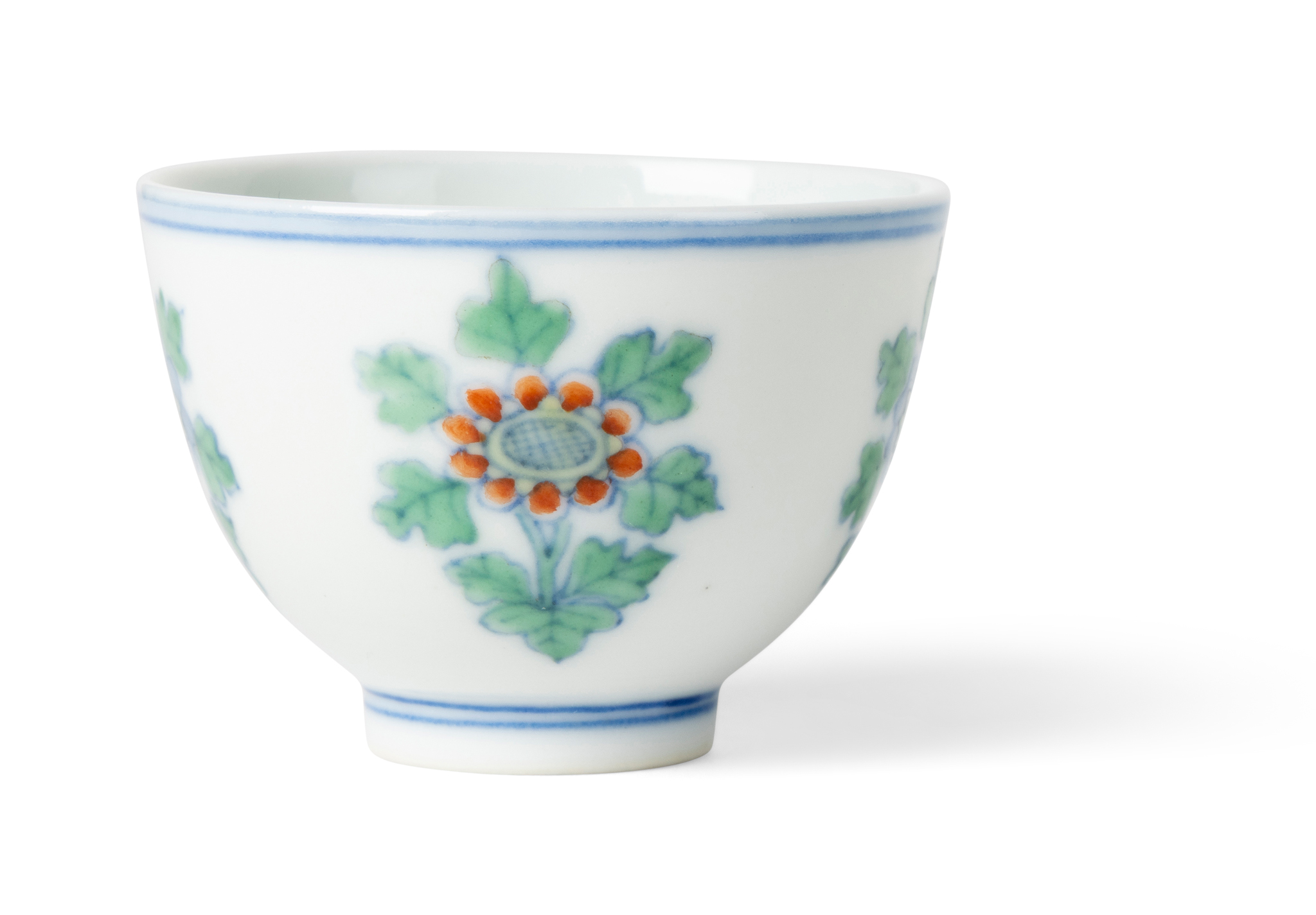 CHINESE DOUCAI 'FLORAL' CUP