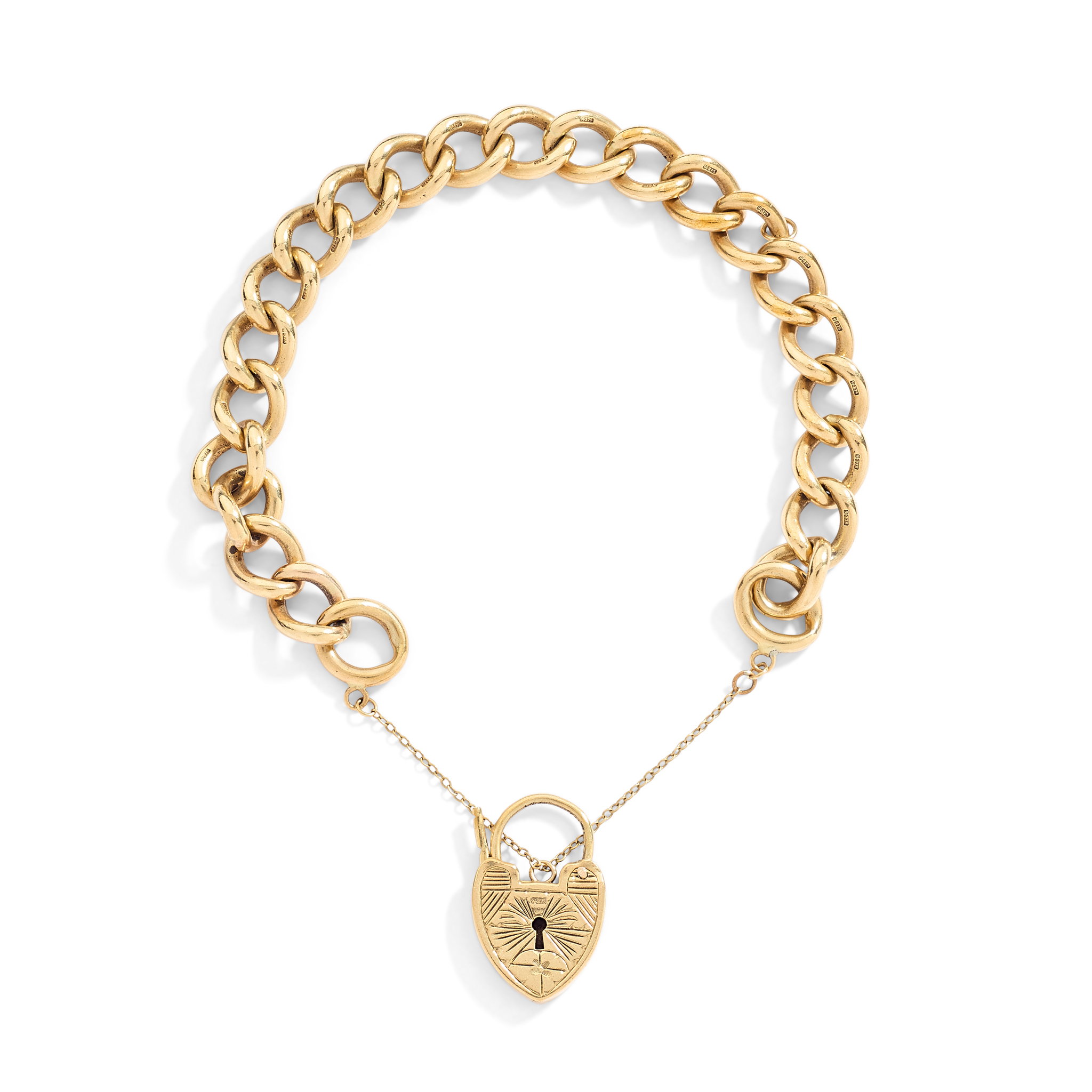 A 9ct gold curb-link bracelet