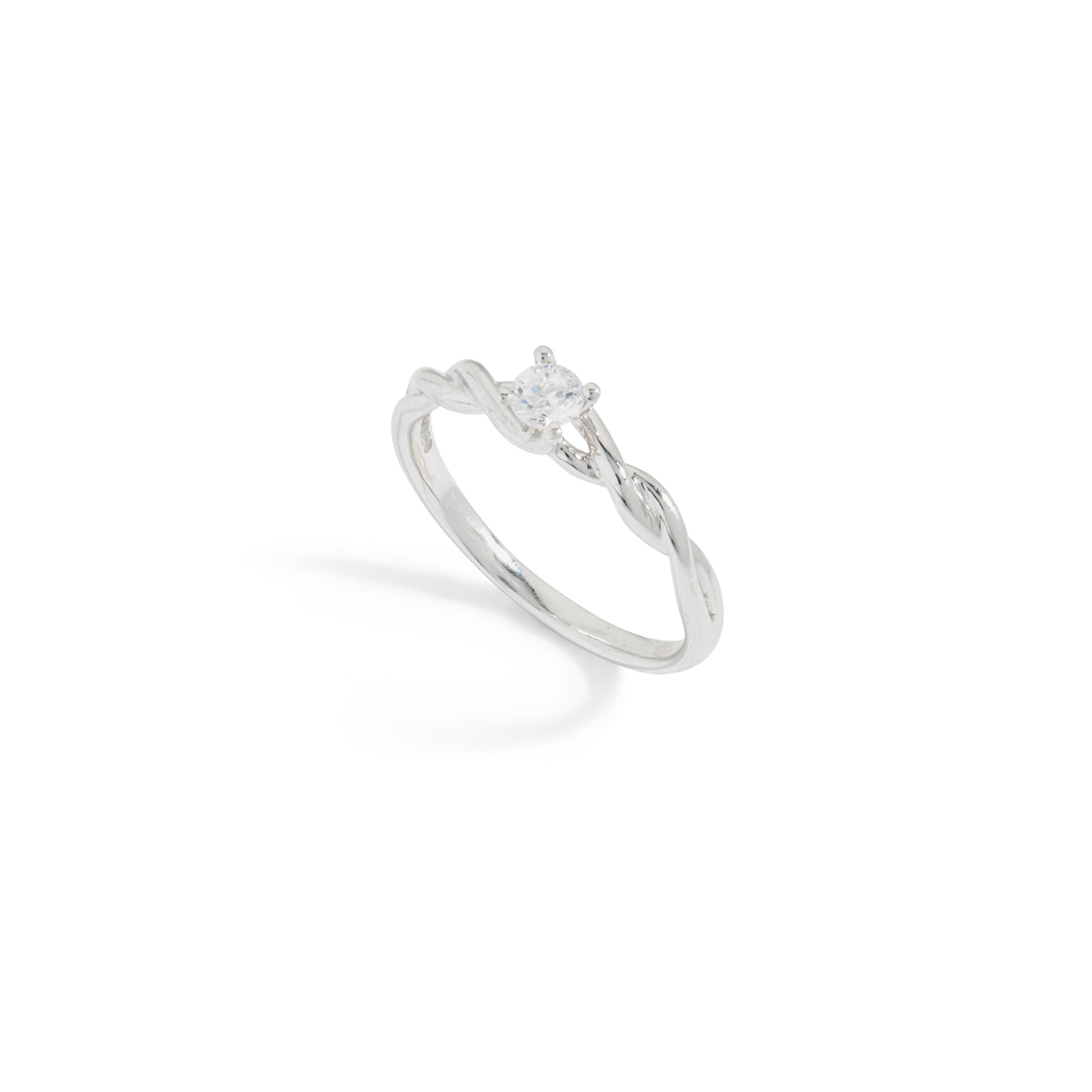 An 18ct gold diamond single-stone ring