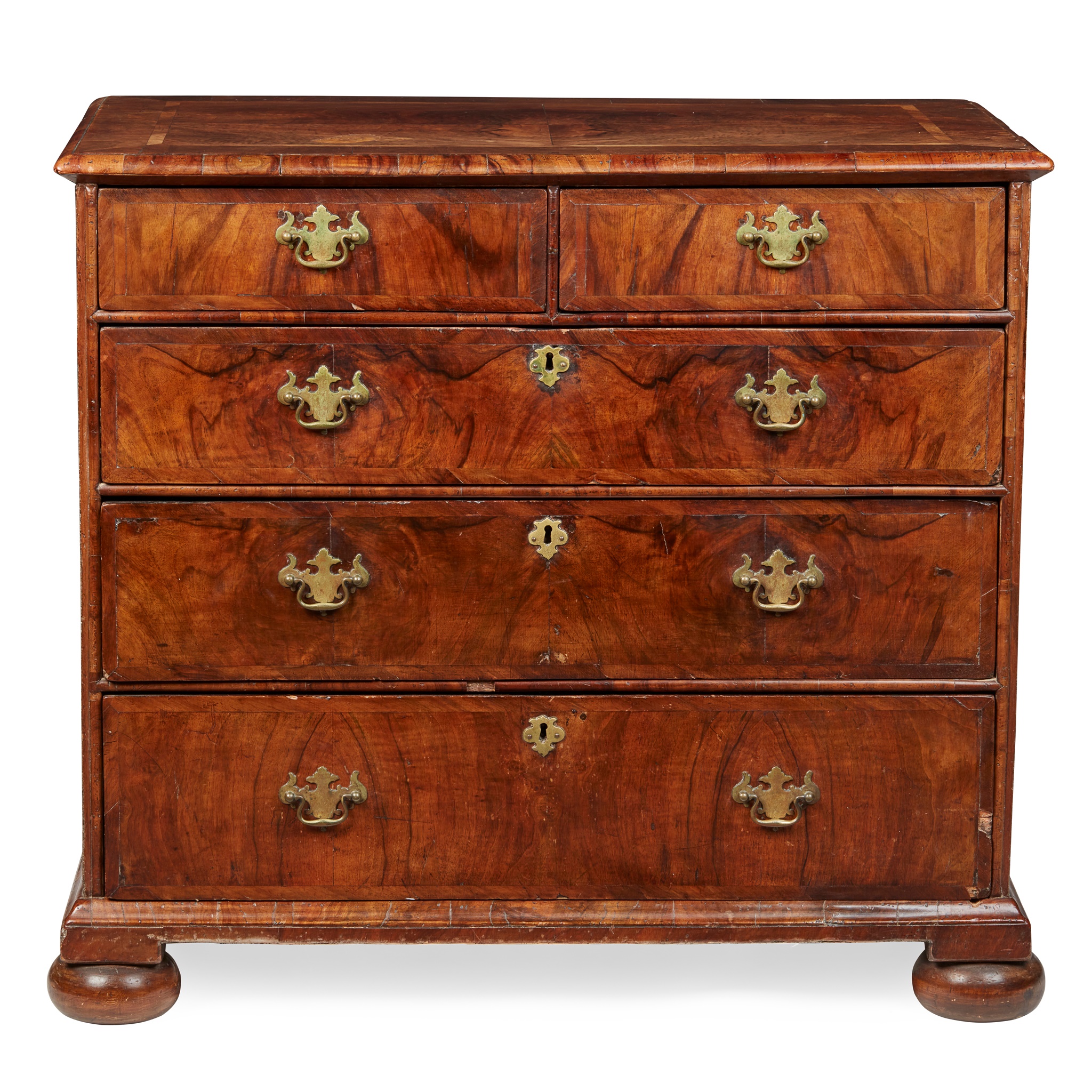 QUEEN ANNE WALNUT CHEST OF DRAWERS