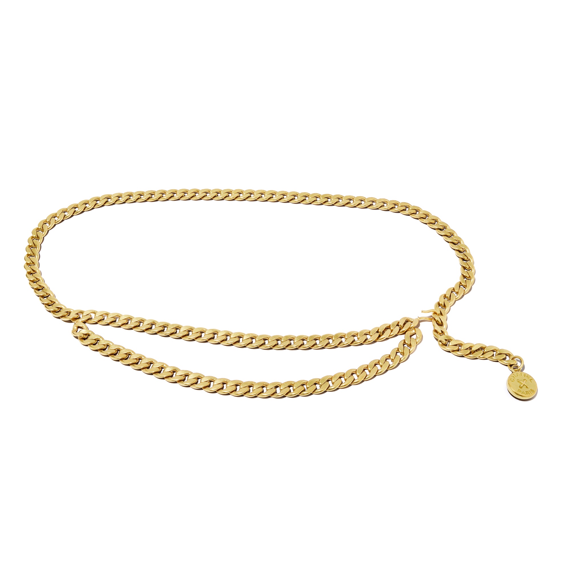Chanel: A Gilt Medallion Chain Belt
