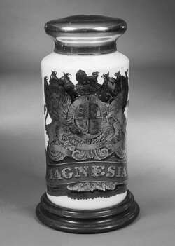 A Victorian internally painted pharmacists jar