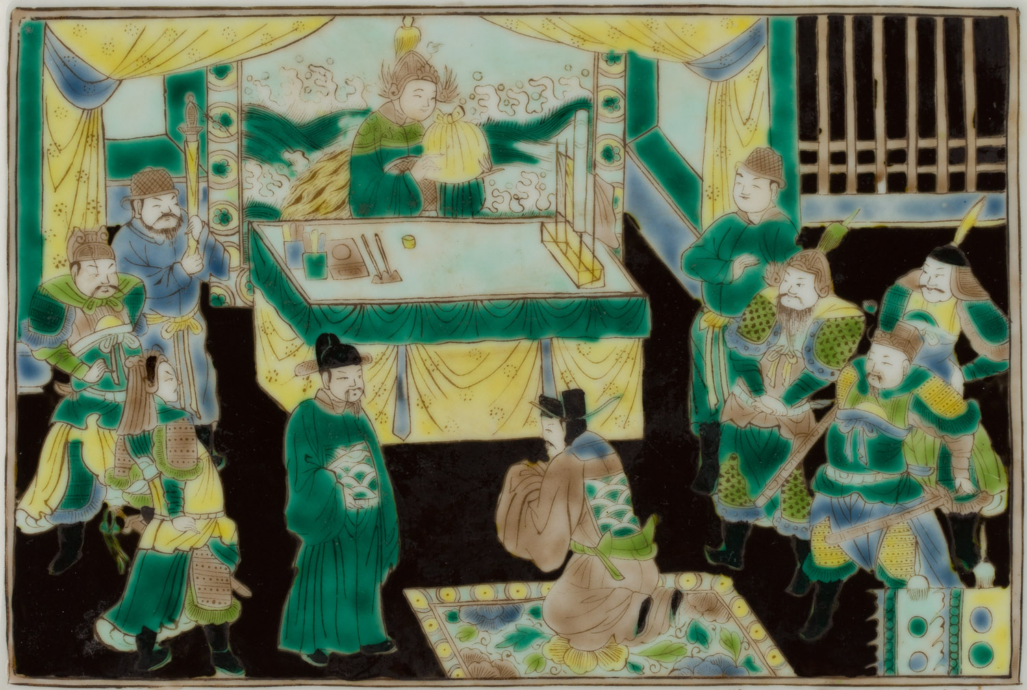 FAMILLE VERTE FLOWER BRICK