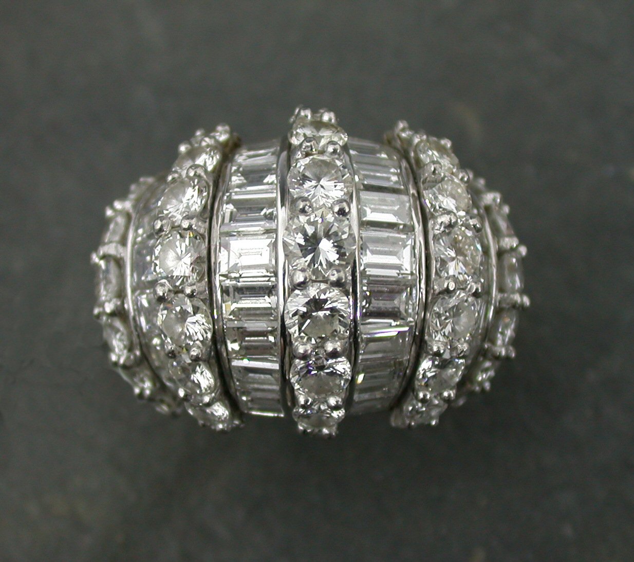 A diamond cocktail ring,