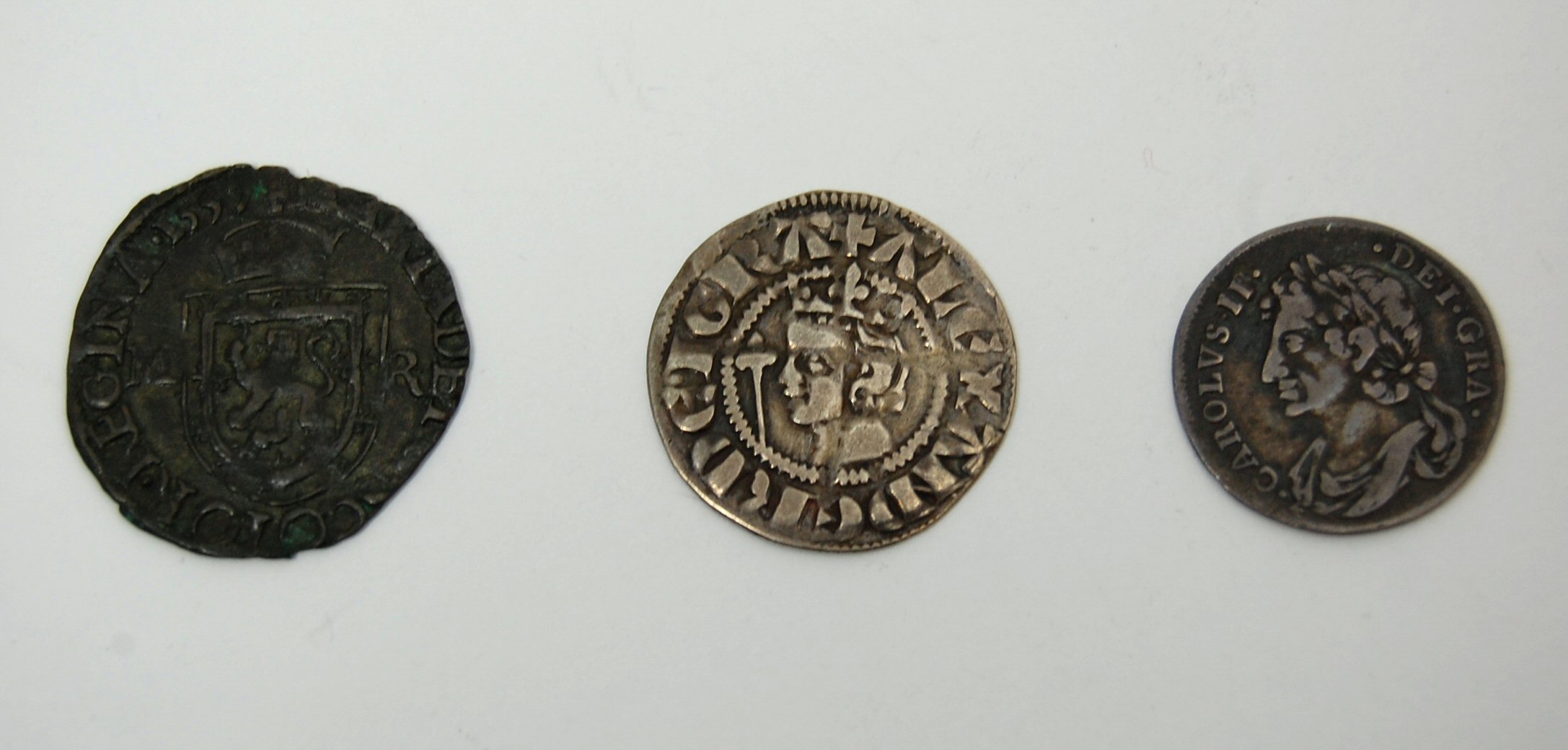 Charles II 1/16 dollar 1677