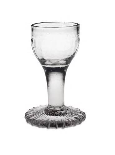 A plain stem firing glass, circa 1770,