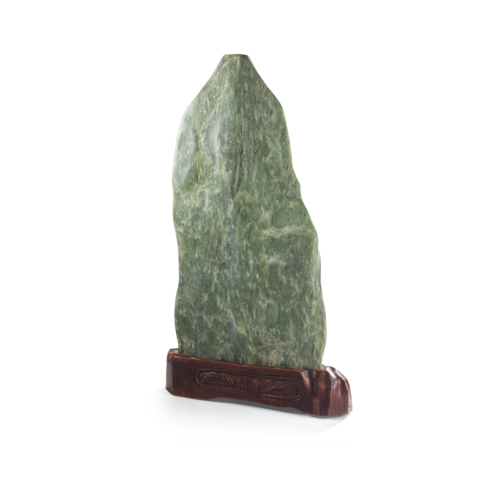 LARGE SERPENTINE SCHOLAR'S ROCK