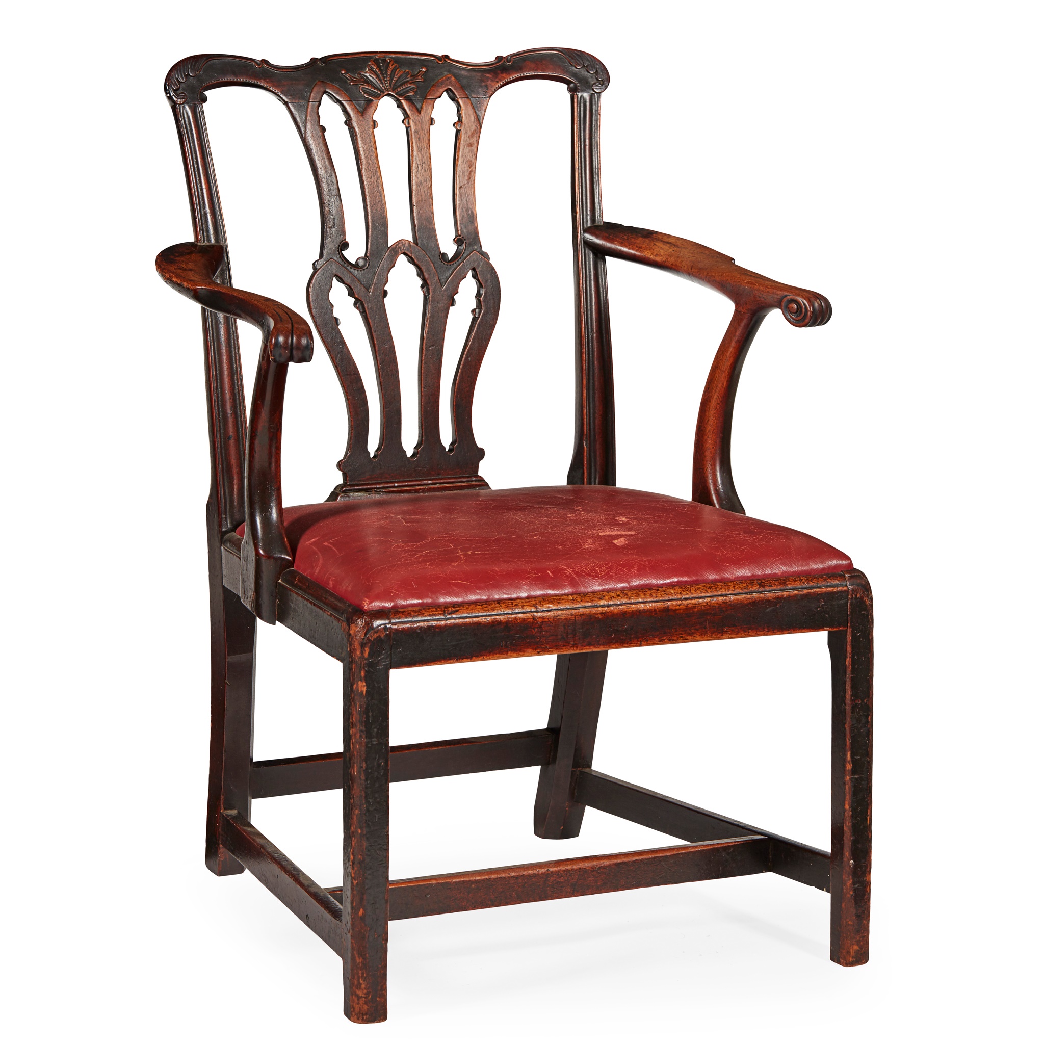 GEORGE III MAHOGANY ARMCHAIR