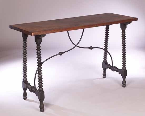 A Spanish walnut table