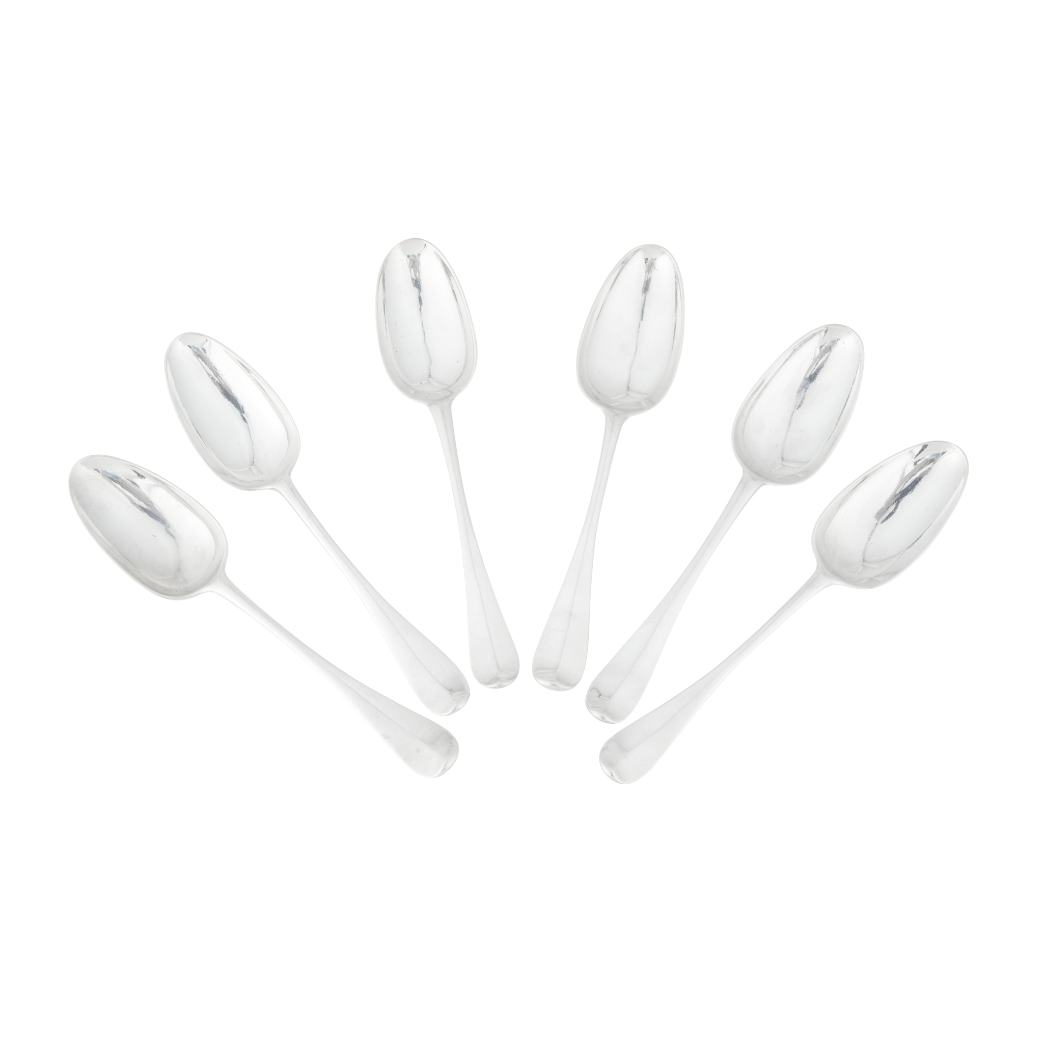 ABERDEEN – A MATCH SET OF SIX SCOTTISH PROVINCIAL TABLESPOONS
