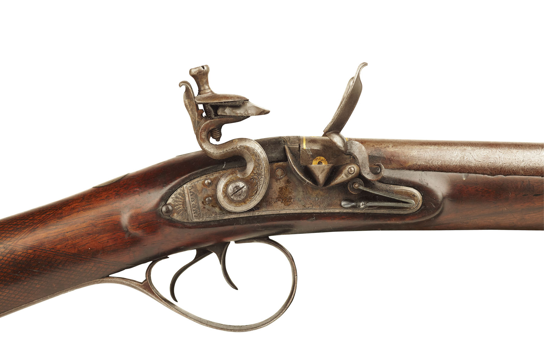 ENGLISH DOUBLE BARREL FLINTLOCK SPORTING GUN