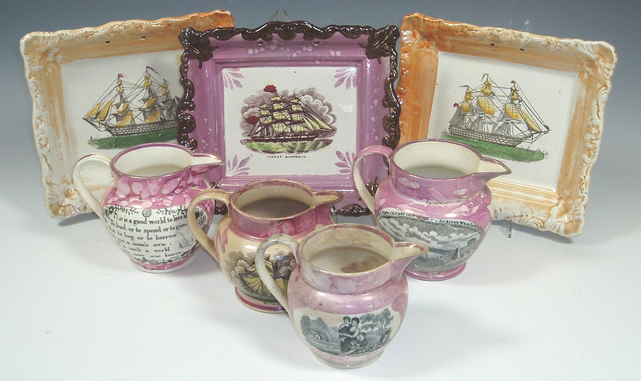 A collection of lustre ware,