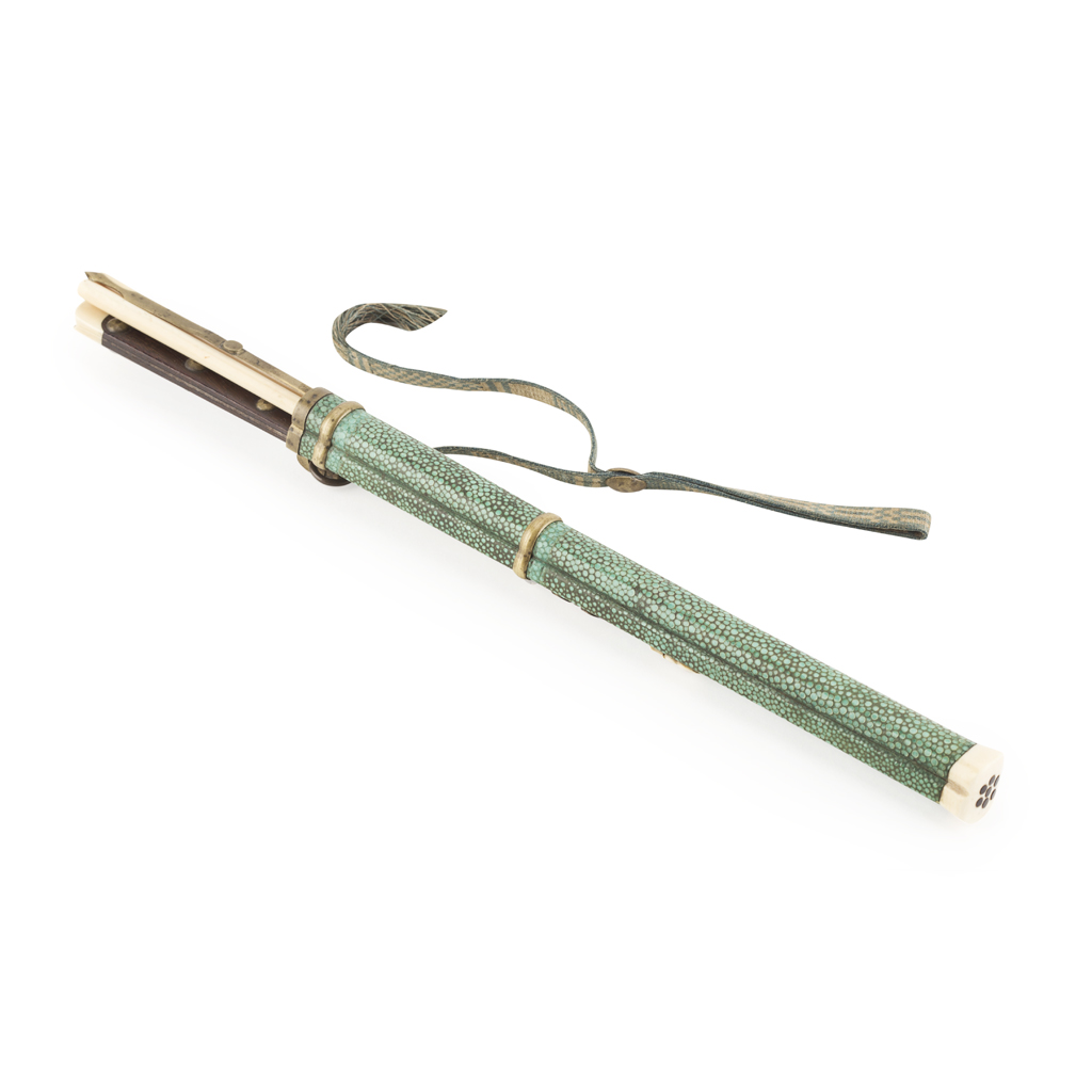 SHAGREEN CASED EATING SET