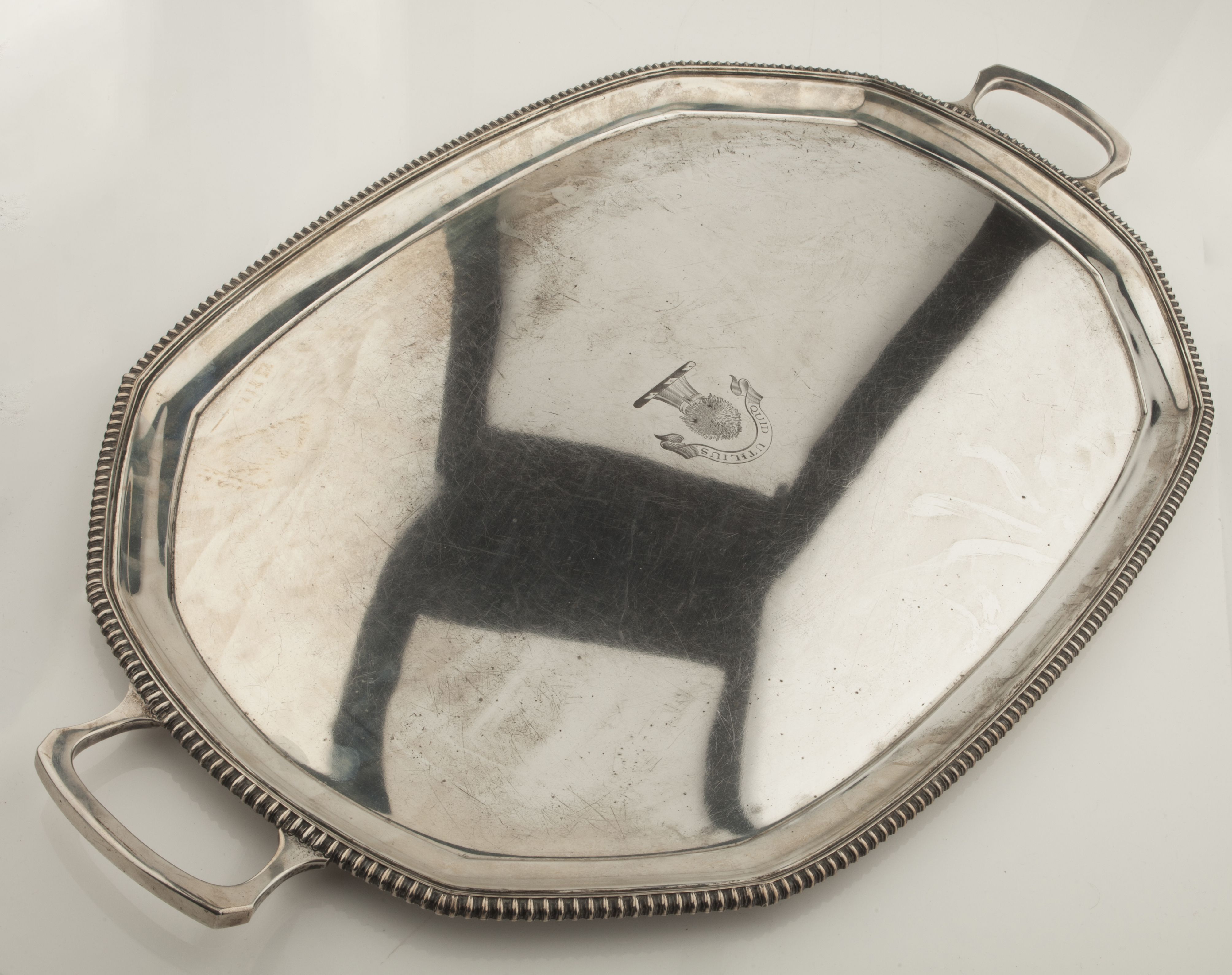A large twin handled tray