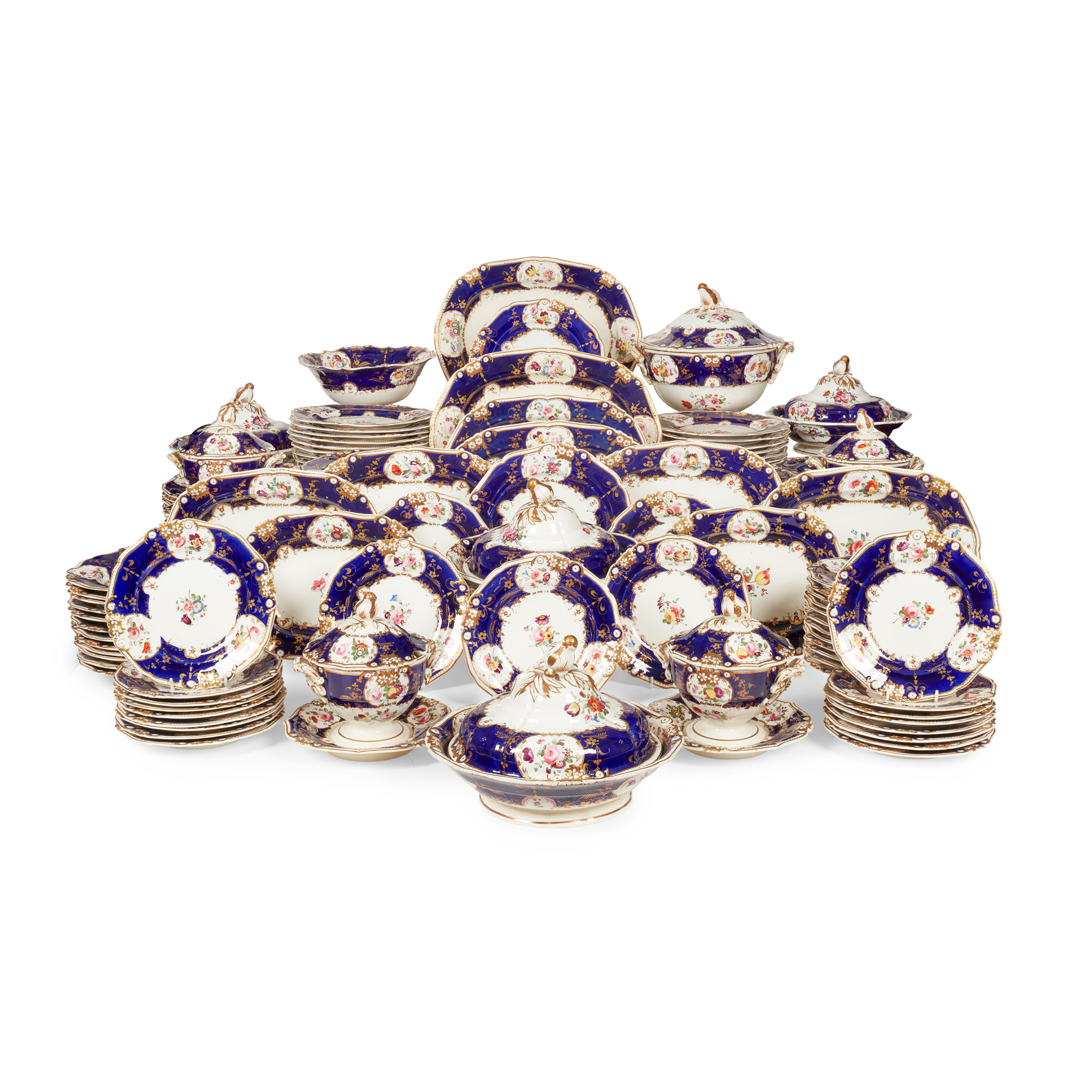 EXTENSIVE BLOOR DERBY DINNER SERVICE