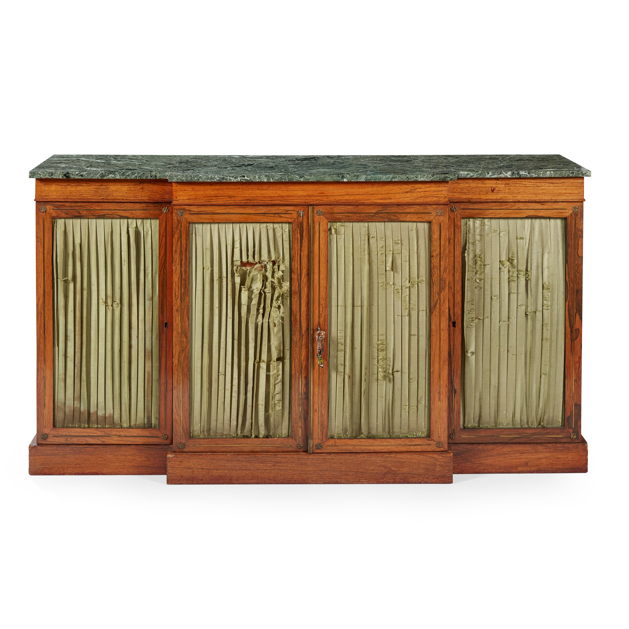 REGENCY BRASS INLAID ROSEWOOD CREDENZA