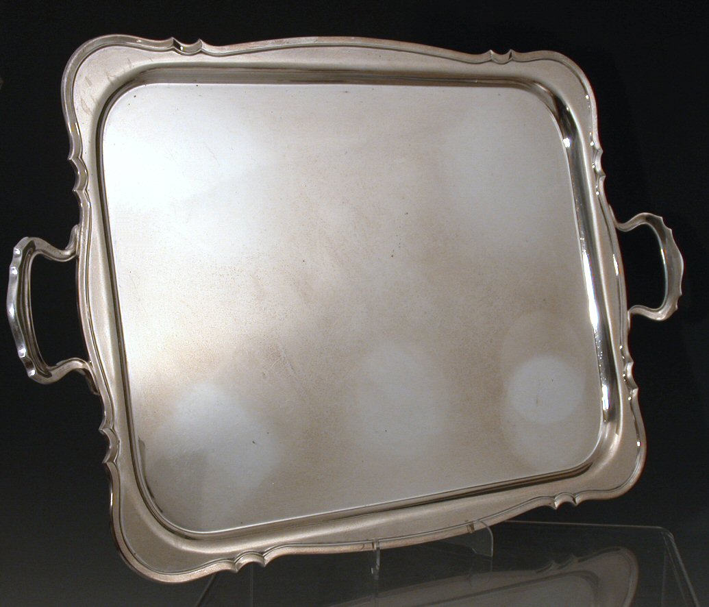 A large two handled tea tray