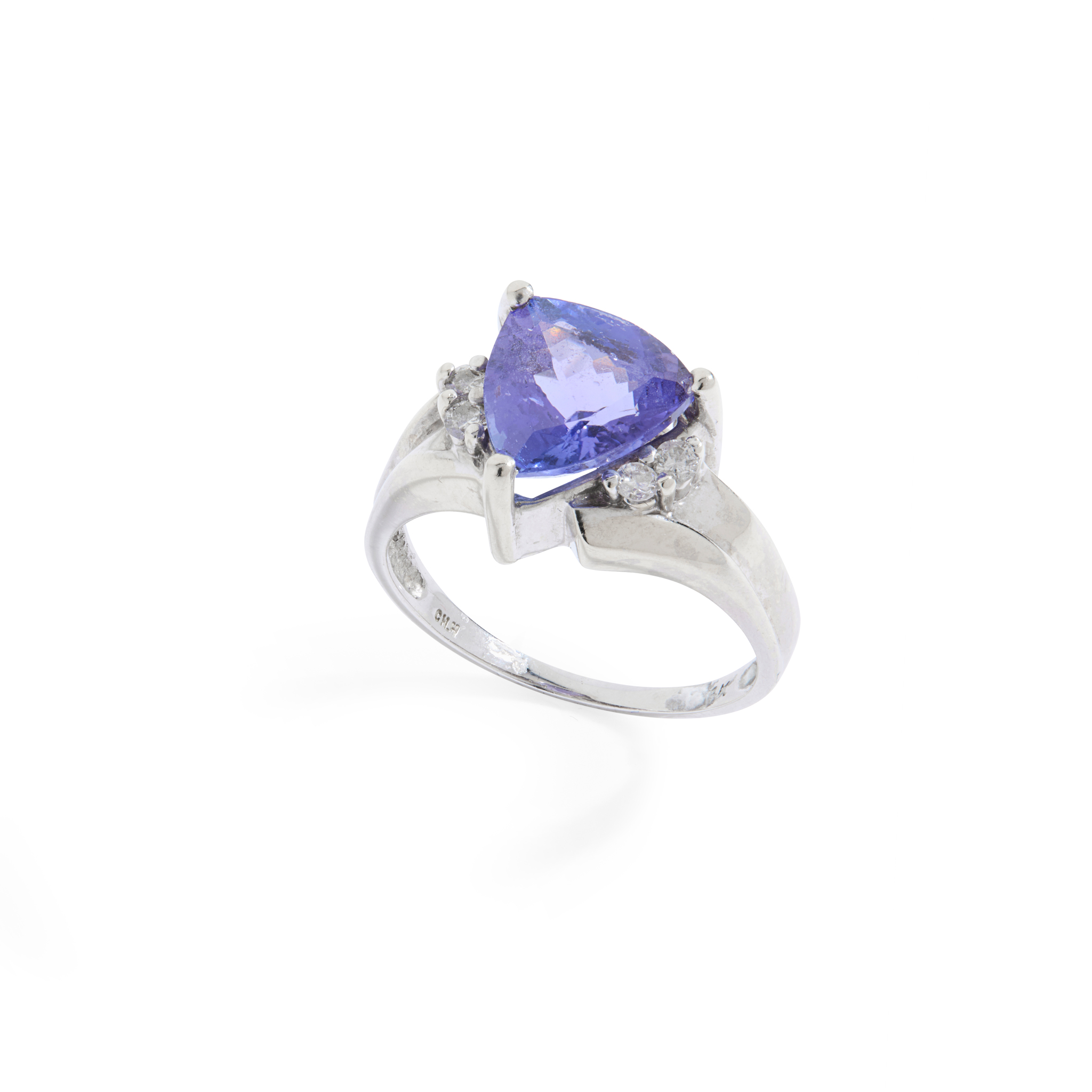 A Tanzanite and diamond dress ring