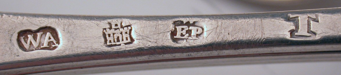 A set of six Scottish George I tablespoons