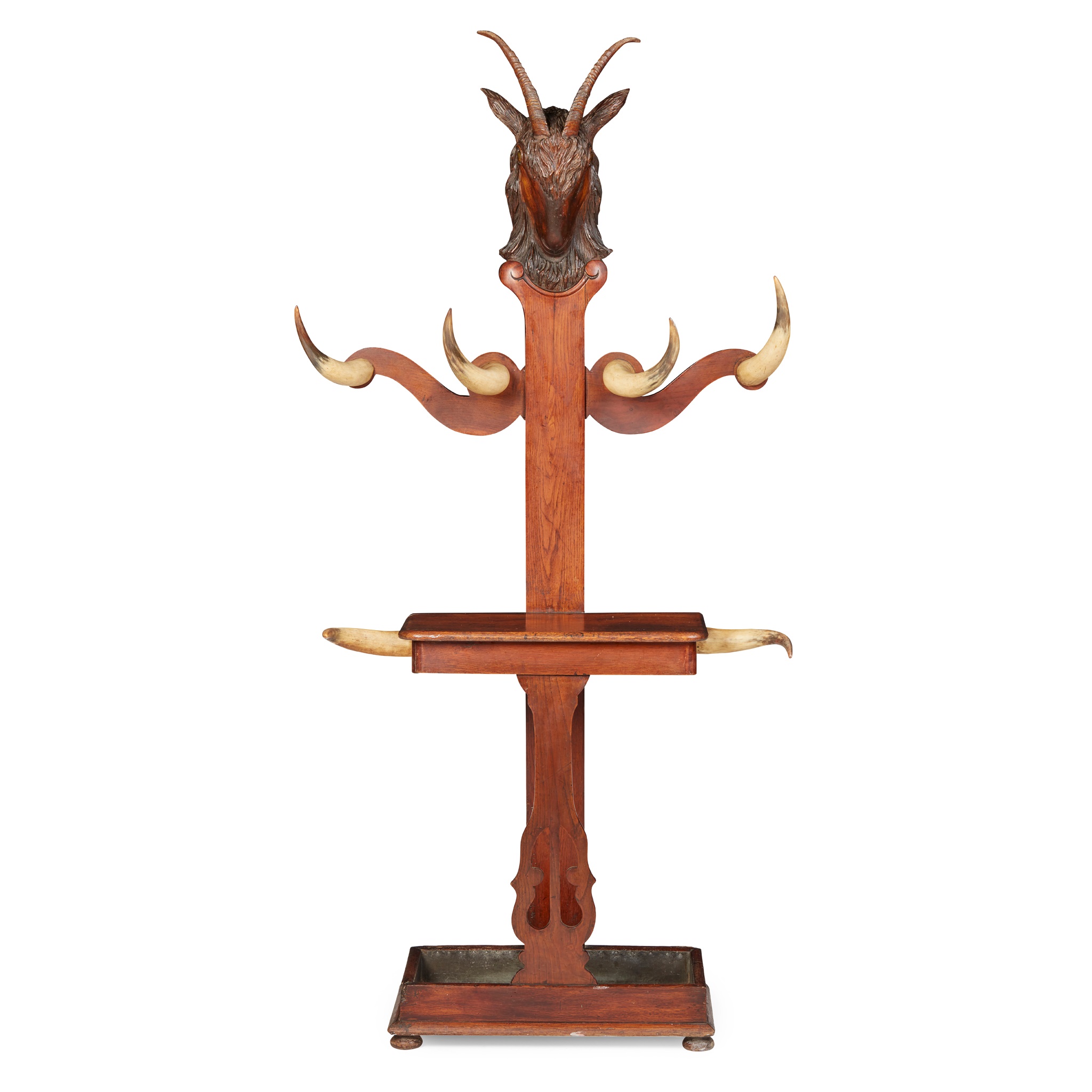 BLACK FOREST HORN MOUNTED HALL STAND