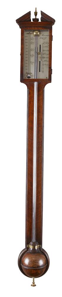 GEORGE III MAHOGANY STICK BAROMETER