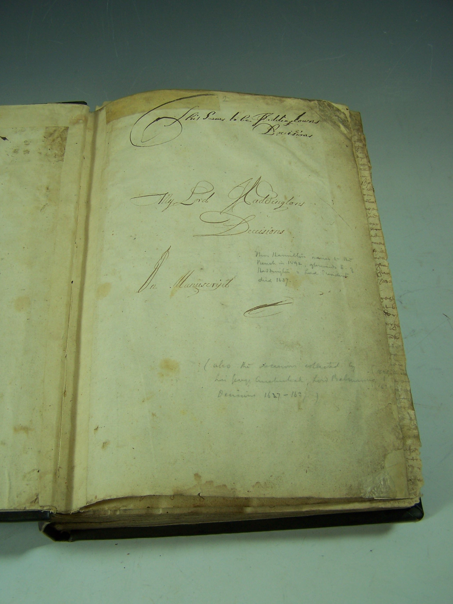 Hamilton, Thomas. First Earl of Haddington.