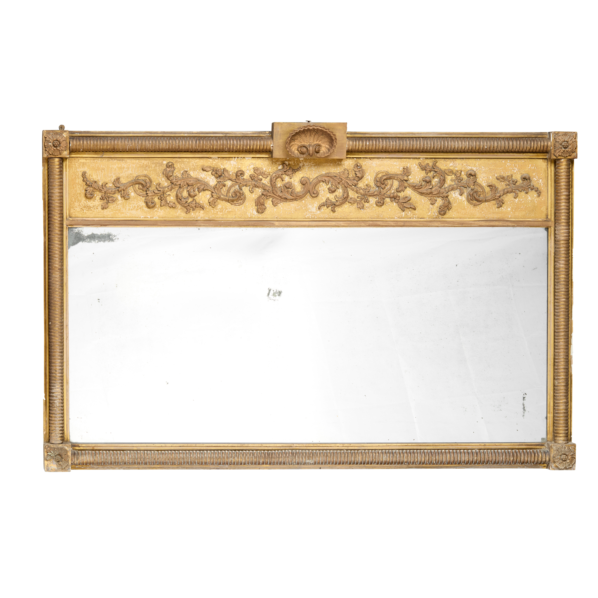 LATE REGENCY GILTWOOD OVERMANTEL MIRROR