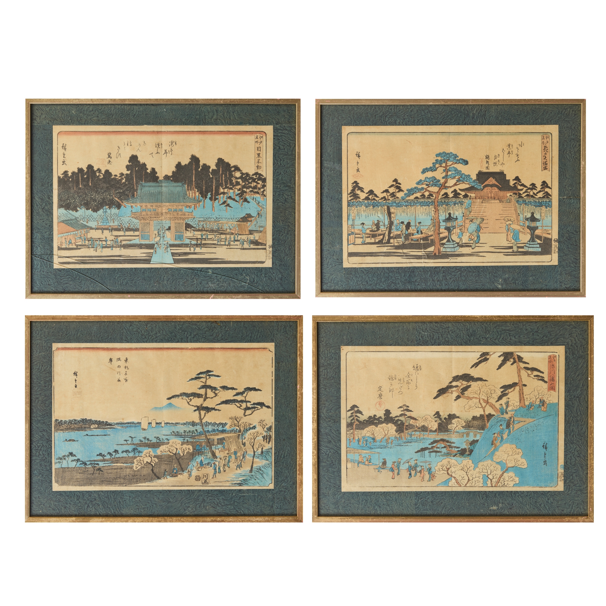 GROUP OF FOUR JAPANESE WOODBLOCK PRINTS