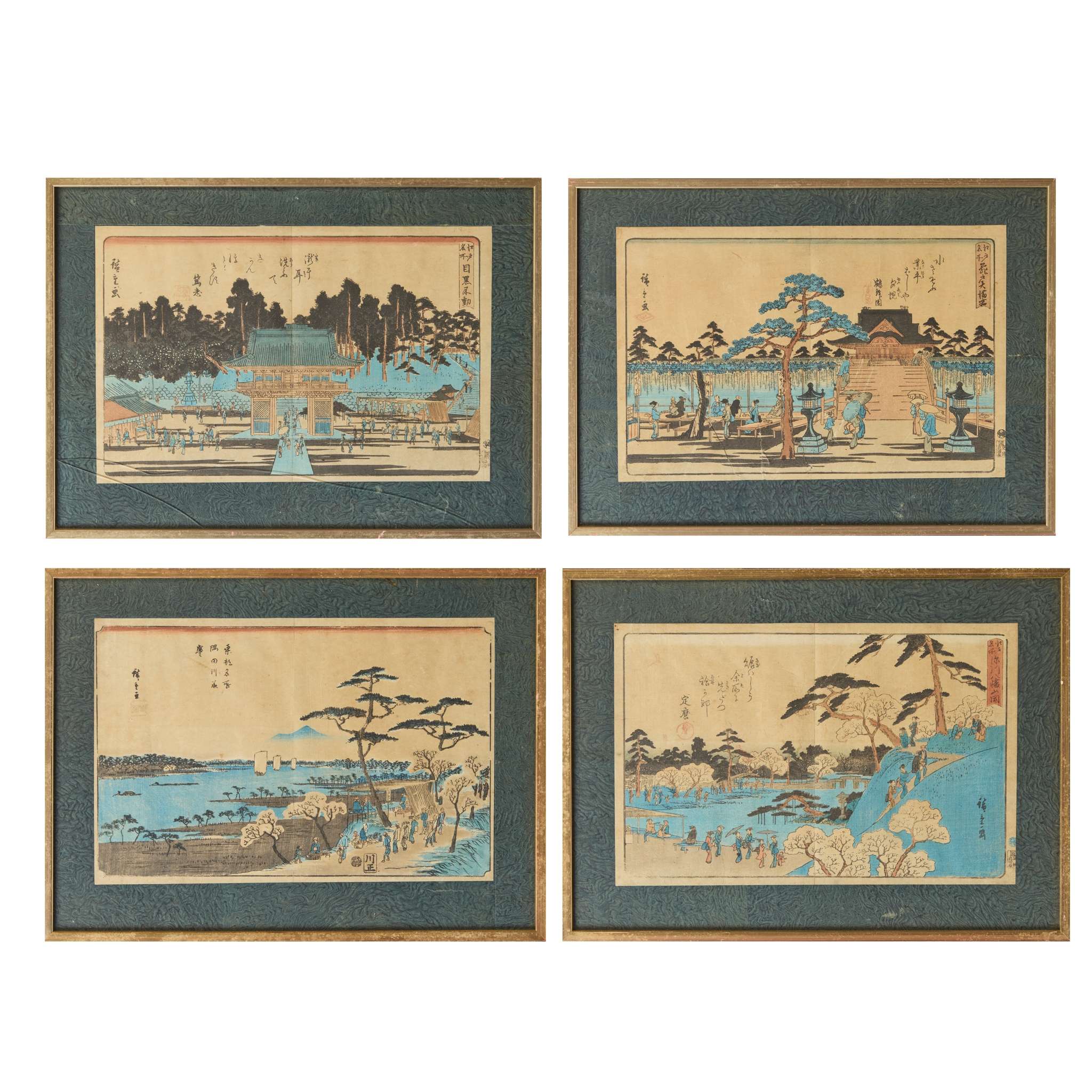 Past auction: GROUP OF FOUR JAPANESE WOODBLOCK PRINTS BY UTAGAWA