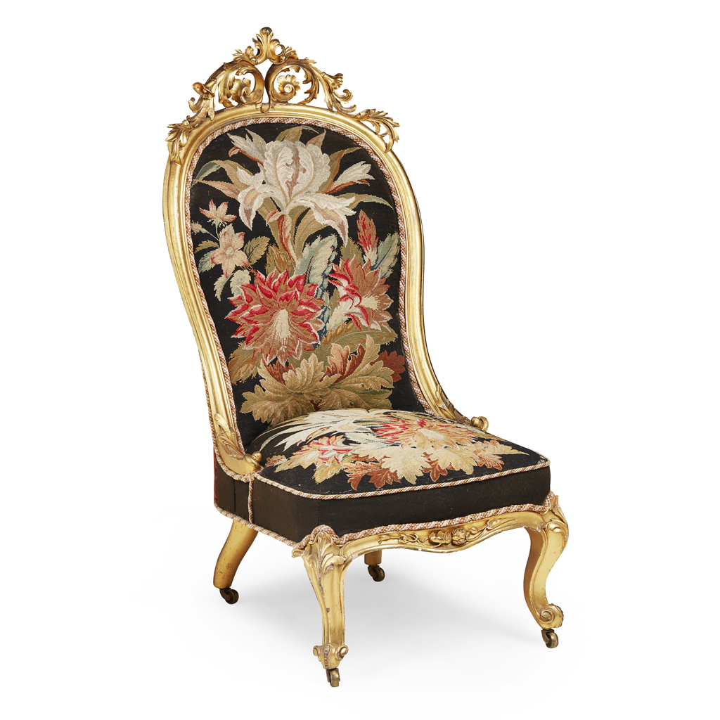 VICTORIAN GILTWOOD SIDE CHAIR