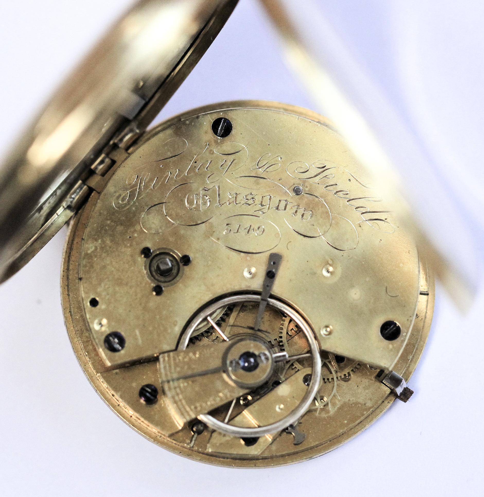 A gentleman's 18ct gold cased, open faced pocket watch